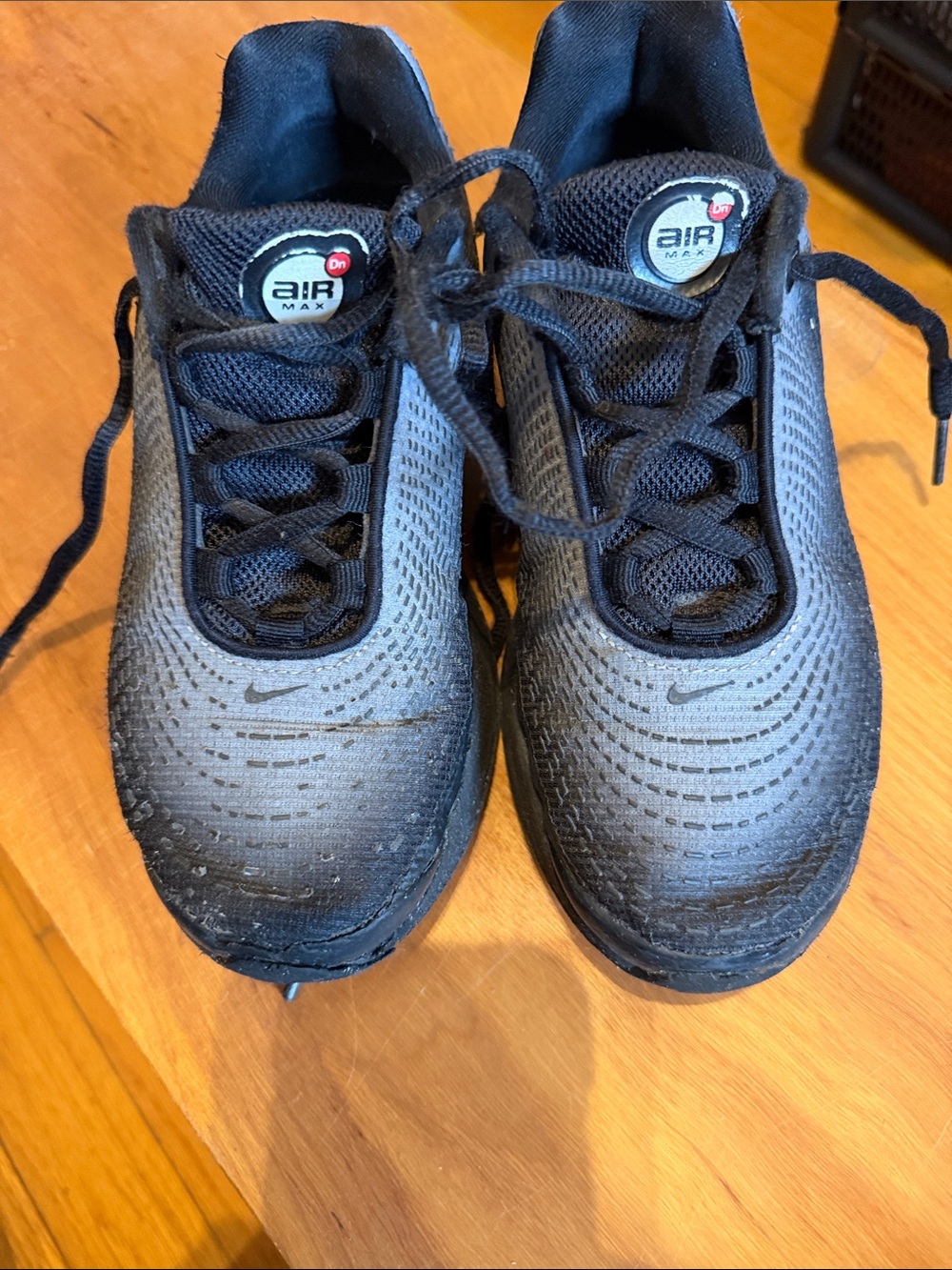 Nike Kids Black and Gray Air Max Sneakers